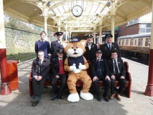 Buffer and the Railway guys, sat resting after a great Launch day